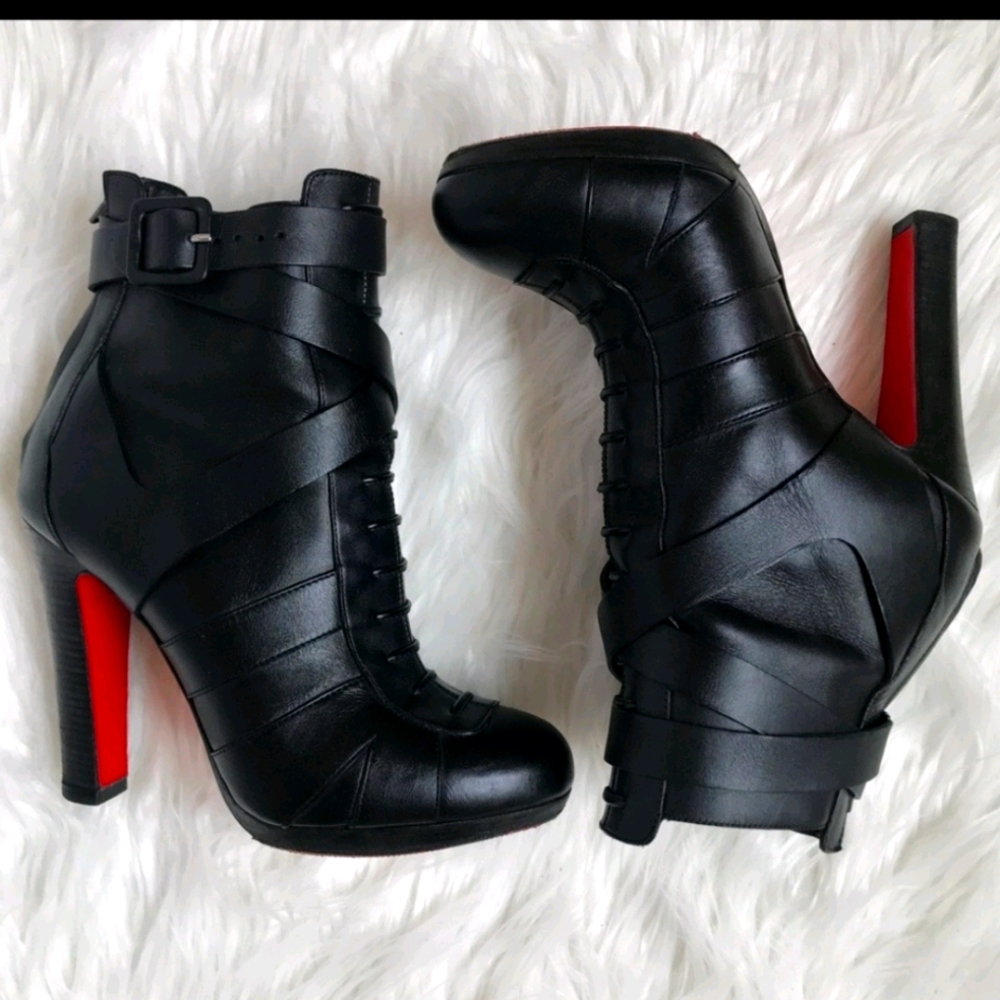 Christian Louboutin Lamu Lace-Up Booties